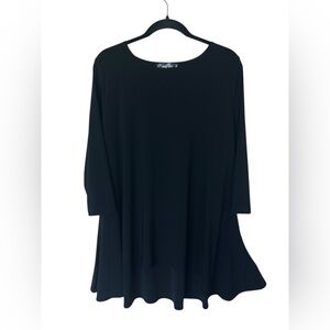 SYMPLI Black Tunic Top Size 14